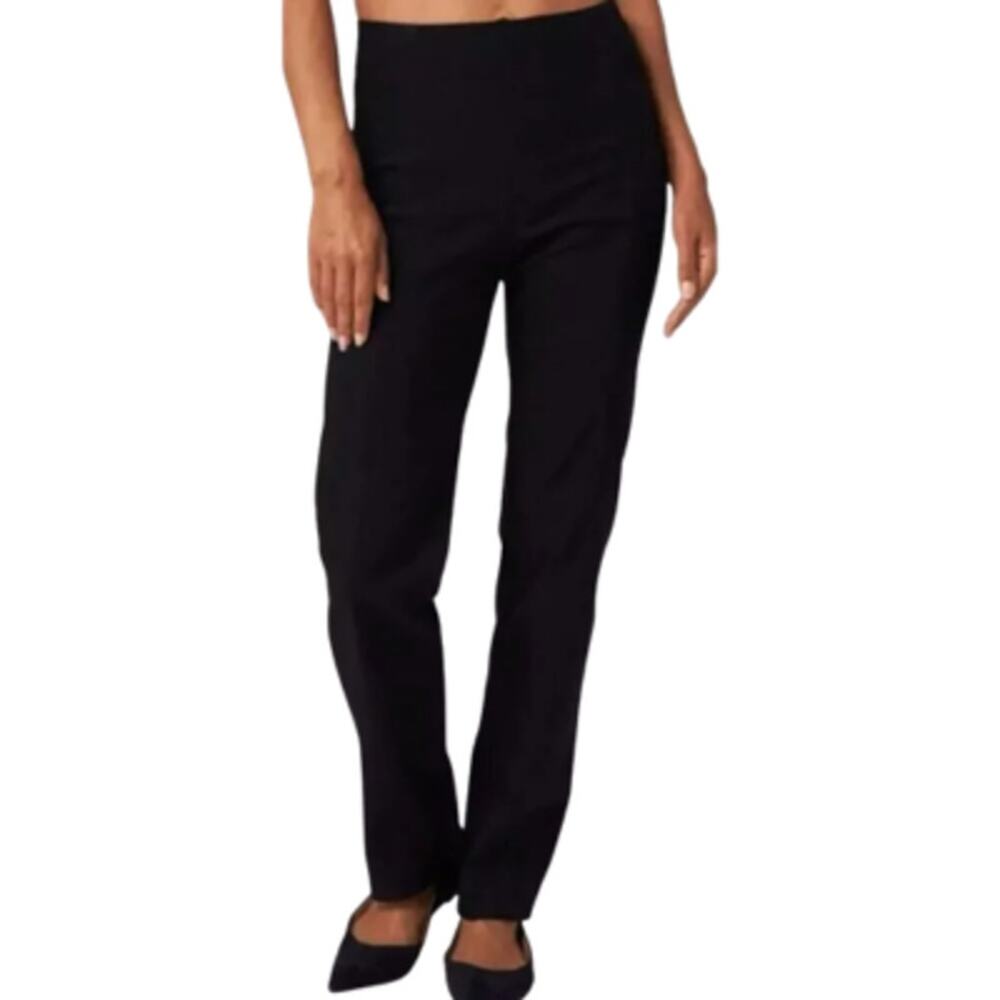 Franne Golde Classic Fit Pants High Rise Straight Leg Pant Black Size 4